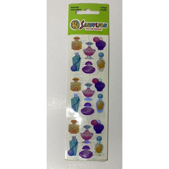 Sandylion Prismatic Perfume Bottle Stickers Atomizers MCM 80s NEW - Picture 1 of 3
